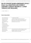 RN ATI CONCEPT BASED ASSESSMENT LEVEL 3 EXAM &vert; ALL QUESTIONS AND CORRECT ANSWERS &vert; ALREADY GRADED A&plus; &vert; LATEST VERSION &lpar;JUST RELEASED&rpar;