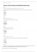 FINANCIAL STATEMENT MODELING RETAKE EXAM QUESTIONS AND ANSWERS&vert; LATEST VERSION 2025