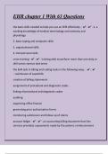 EHR chapter 1 With 63 Questions With 100&percnt; Correct Answers