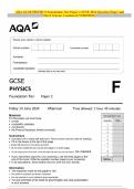 AQA GCSE PHYSICS Foundation Tier Paper 2 JUNE 2024 Question Paper and Mark Scheme Combined &lpar;VERIFIED&rpar;