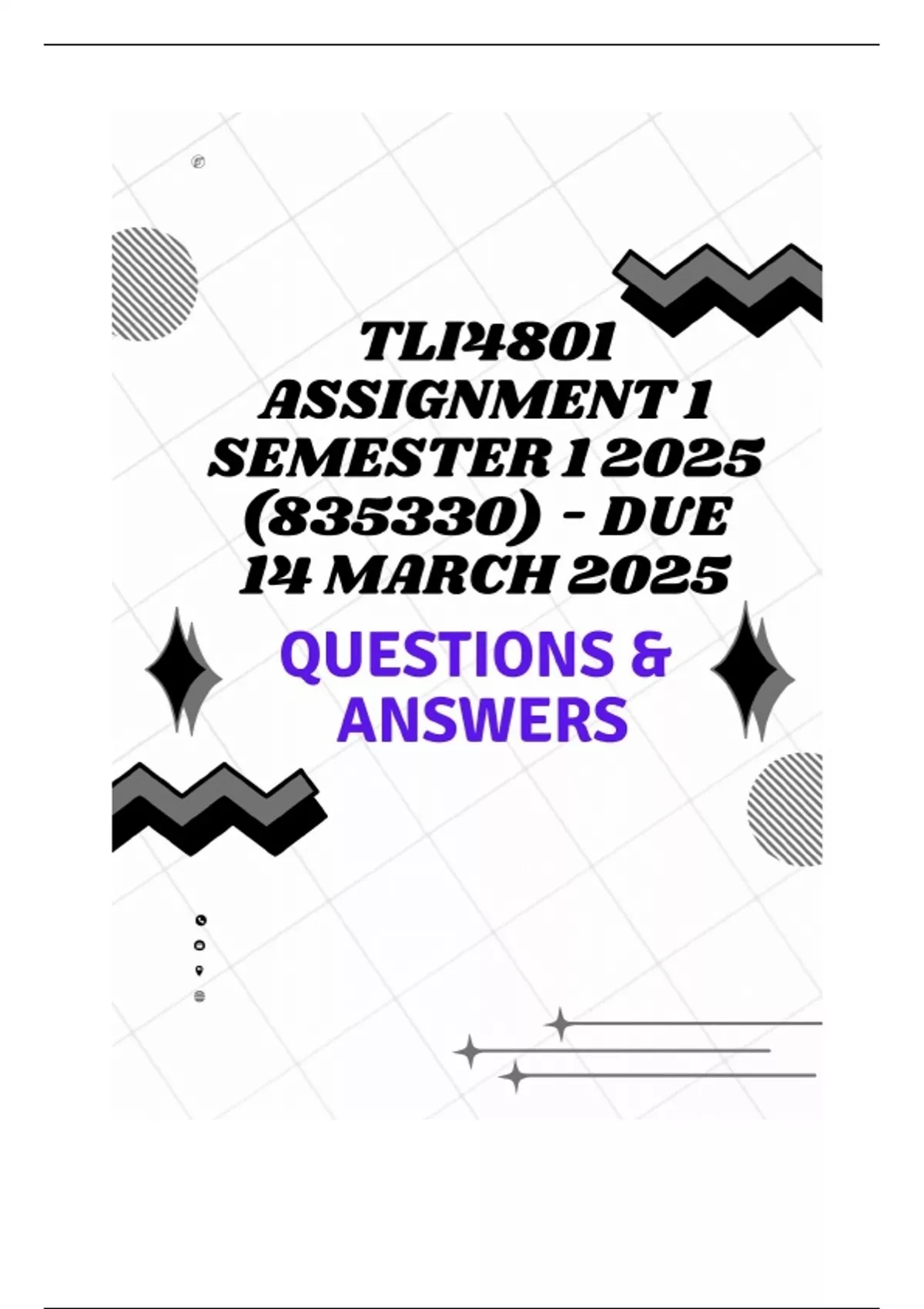 TLI4801 Assignment 1 Semester 1 2025 (835330) - DUE 14 March 2025 ...