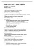STUDY NOTES FOR LO GRADE 11 TERM 1