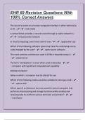 EHR 69 Revision Questions With 100&percnt; Correct Answers