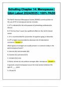 Schuiling Chapter 14&colon; Menopause &vert; Q&A Latest 2024&sol;2025 &vert; 100&percnt; PASS