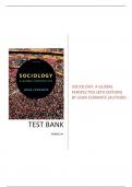 TEST BANK FOR Sociology&colon; A Global Perspective &lpar;8th Edition&rpar;  by Joan Ferrante &lpar;Author&rpar; &lpar;All chapters covered&rpar; &lpar;Complete Guide&rpar; &lpar;Graded A&plus;&rpar;