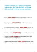 COLIBRI NJ REAL ESTATE EXAM AND PRACTICE  EXAM LATEST 2025 WITH CORRECT QUESTIONS  AND DETAILED ANSWERS&sol;ALREADY GRADED A