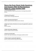 Resna Atp Exam Study Guide Questions And Answers With Verified Solutions Rated A&plus; Latest Updated 2025