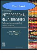 Test Bank For Arnold and Boggs's Interpersonal Relationships&colon; Professional Communication Skills for Canadian Nurses 1st Edition by by Claire Mallette&comma; Olive Yonge&comma; Elizabeth C&period; Arnold&comma; Kathleen Underman Boggs