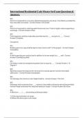 International Residential Code Master Set Exam Questions & Answers&period;