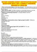 NOTARY SIGNING AGENT CERTIFICATION EXAM QUESTIONS WITH 100&percnt; CORRECT ANSWERS GRADED A&plus; &vert;2025>26&vert;
