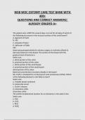 WEB WOC OSTOMY CARE TEST BANK WITH 400&plus; QUESTIONS AND CORRECT ANSWERS&vert; ALREADY GRADED A&plus;