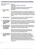 POLESTAR PILATES EXAM QUESTIONS AND ANSWERS&period; 100&percnt; QUARANTEED PASS