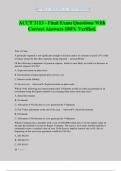 ACCT 3113 - Final Exam Questions With Correct Answers 100&percnt; Verified&period;