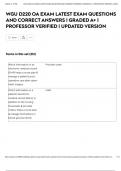 WGU D220 OA EXAM LATEST EXAM QUESTIONS AND CORRECT ANSWERS &vert; GRADED A&plus; &vert; PROFESSOR VERIFIED &vert; UPDATED VERSION