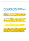  DISCOUNTED CASH FLOW MODEL EXAM WALL STREET PREP LATEST 2025-2026 UPDATE QUESTIONS AND ANSWERS