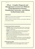 NR 571 &ndash; Complex Diagnosis and Management in Acute Care &vert; Midterm Exam Questions & Answers &vert; Chamberlain University &vert; 2026 Edition &vert; Verified Study Guide