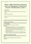 NR 572 &sol; NR572 Final Exam Chamberlain  2026&sol;2027 &vert; Advanced Acute Care Management &vert; Questions & Answers with Rationales &vert; Grade A &vert; Verified Solutions