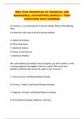 WGU D196 PRINCIPLES OF FINANCIAL AND MANAGERIAL ACCOUNTING&semi; MODULE 1 TEST QUESTIONS WITH ANSWERS