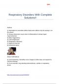 Respiratory Disorders With Complete Solutions&excl;&excl;
