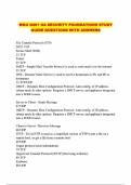 WGU D481 OA SECURITY FOUNDATIONS STUDY GUIDE QUESTIONS WITH ANSWERS