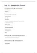 LVN 101 Study Guide Exam 4 Questions And Answers 