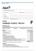 AQA GCSE COMBINED SCIENCE&colon; TRILOGY Foundation Tier Chemistry Paper 1F MAY 2024 Merged QP AND MS