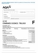 AQA GCSE COMBINED SCIENCE&colon; TRILOGY Foundation Tier Chemistry Paper 1F MAY 2024 Merged QP AND MS