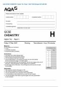AQA GCSE CHEMISTRY Higher Tier Paper 1 MAY 2024 Merged QP AND MS