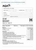 AQA GCSE BIOLOGY Higher Tier Paper 2H JUNE 2024 Merged QP AND MS