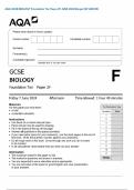 AQA GCSE BIOLOGY Foundation Tier Paper 2F JUNE 2024 Merged QP AND MS