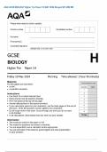 AQA GCSE BIOLOGY Higher Tier Paper 1H MAY 2024 Merged QP AND MS