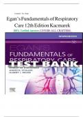 Complete Test Bank for Egan&rsquo;s Fundamentals of Respiratory Care 12th Edition Kacmarek&vert;ISBN 9780323811224&vert; 100&percnt; Verified Answers COVERS ALL CHAPTERS&period;