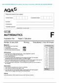 AQA GCSE MATHEMATICS Foundation Tier Paper 3 Calculator JUNE 2024 QP AND MS MERGED