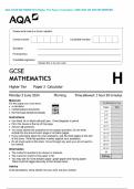 AQA GCSE MATHEMATICS Higher Tier Paper 2 Calculator JUNE 2024 QP AND MS MERGED