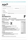 AQA GCSE MATHEMATICS Foundation Tier Paper 1 Non-Calculator MAY 2024 QP AND MS MERGED