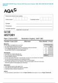 AQA GCSE HISTORY Paper 2 Section B&sol;D&colon; Restoration England&comma; 1660&ndash;1685 JUNE 2024 QP AND MS MERGED