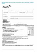 AQA GCSE HISTORY Paper 2 Section B&sol;A&colon; Norman England&comma; c1066&ndash;c1100 JUNE 2024 QP AND MS MERGED