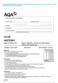 AQA GCSE HISTORY Paper 2 Section A&sol;C&colon; Britain&colon; Migration&comma; empires and the people&colon; c790 to the present day JUNE 2024 QP AND MS MERGED