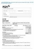 AQA GCSE HISTORY Paper 1 Section B&sol;C&colon;Conflict and tension between East and West&comma; 1945&ndash;1972 MAY 2024 Merged QP AND MS