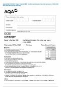 AQA GCSE HISTORY Paper 1 Section B&sol;B&colon; Conflict and tension&colon; the inter-war years&comma; 1918&ndash;1939 MAY 2024 Merged QP AND MS