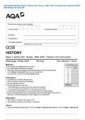 AQA GCSE HISTORY Paper 1 Section A&sol;C&colon; Russia&comma; 1894&ndash;1945&colon; Tsardom and communism MAY 2024 Merged QP AND MS