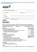 AQA GCSE HISTORY Paper 1 Section A&sol;B&colon; Germany&comma; 1890&ndash;1945&colon; Democracy and dictatorship MAY 2024 Merged QP AND MS