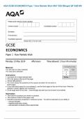 AQA GCSE ECONOMICS Paper 1 How Markets Work MAY 2024 Merged QP AND MS