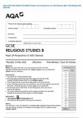 AQA GCSE RELIGIOUS STUDIES B Paper 2A Perspectives on faith &lpar;themes&rpar; MAY 2024 Merged QP AND MS