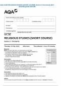 AQA GCSE RELIGIOUS STUDIES &lpar;SHORT COURSE&rpar; Section 2 Christianity MAY 2024 MergedQP AND MS