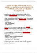 AASM BOARD - PEDIATRIC SLEEP MEDICINE 2025 EXAM QUESTIONS AND CORRECT ANSWERS &vert; A&plus; GRADED STUDY GUIDE