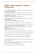 NGWA - Study Questions - General Drilling Exam  All Possible Questions and Answers with complete solution