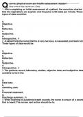 Test bank physical examination and health assessment&comma; 9th edition jarvis&comma; 2024  chapter 1-32 &plus; nclex questions with answers  all chapters a&plus; reviewed 2023 2024