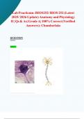 Lab Practicum&colon; BIOS252&sol; BIOS 252 &lpar;New 2025&sol; 2026 Update&rpar; Anatomy and Physiology II &vert;Questions & Answers&vert; Grade A&vert; 100&percnt; Correct &lpar;Verified Solutions&rpar;- Chamberlain