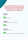 Exam 3&colon; BIOS252&sol; BIOS 252 &lpar;New 2025&sol; 2026 Update&rpar; Anatomy and Physiology II Guide &vert;Questions & Answers&vert; Grade A&vert; 100&percnt; Correct &lpar;Verified Solutions&rpar;- Chamberlain